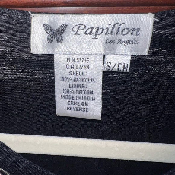 Papillion embroidered cardigan blazer vintage - Picture 2 of 5